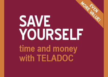 Save yourself time and money with teladoc